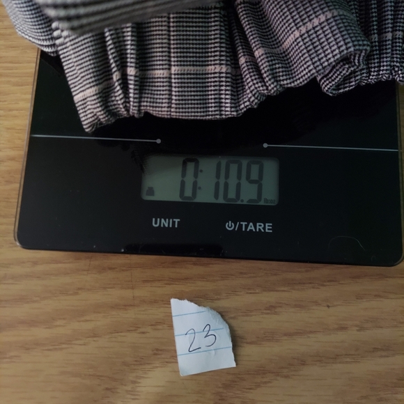 Zara plaid pull on cropped pants with side stripe black white size XS - Picture 10 of 10